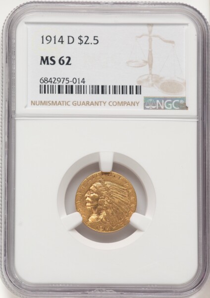 1914-D $2 1/2 62 NGC