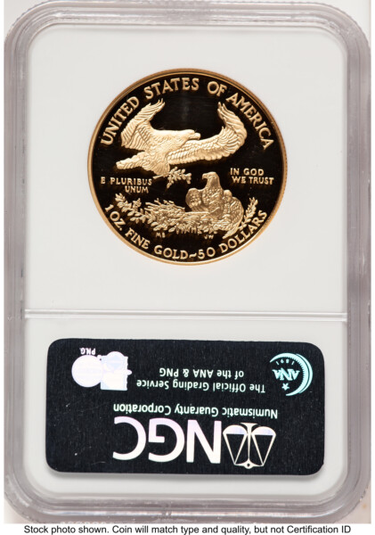 2007-W Proof Gold Eagle 1 oz ER Blue 70 NGC