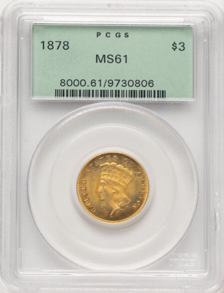 1878 $3 61 PCGS