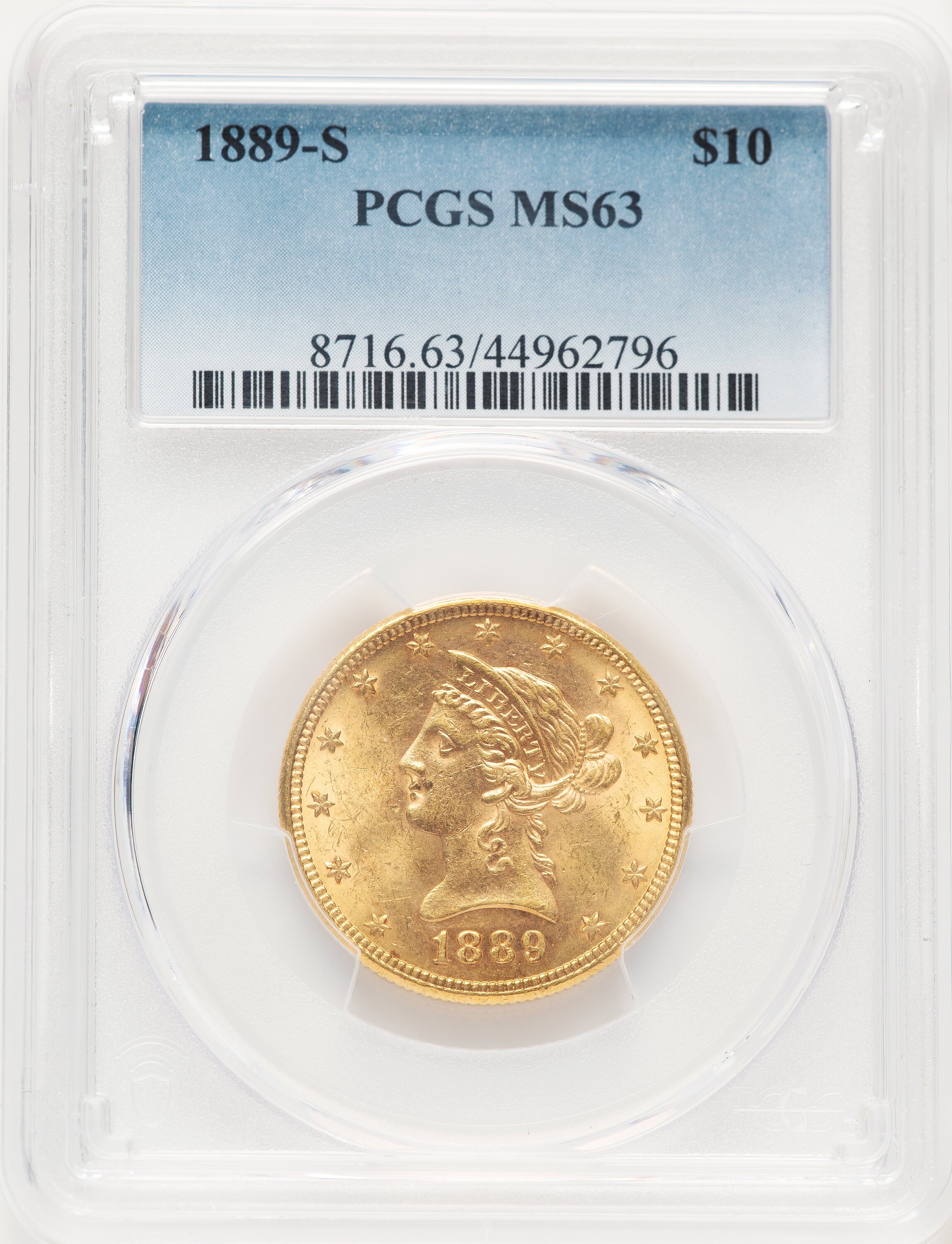 1889-S $10 63 PCGS