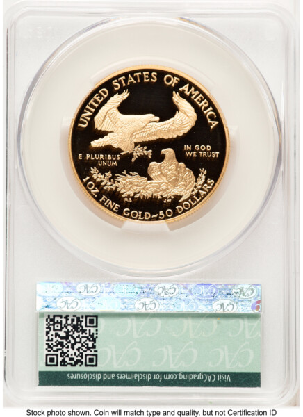 1994-W Proof Gold Eagle 1 oz Non Designation 70 CACG