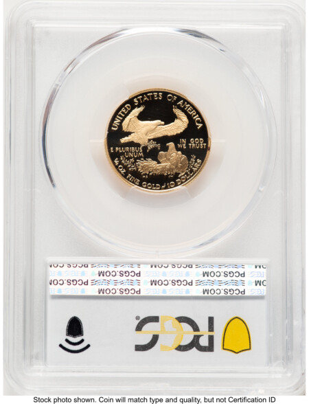 2005-W Proof Gold Eagle 1/4 oz Blue Gradient 70 PCGS