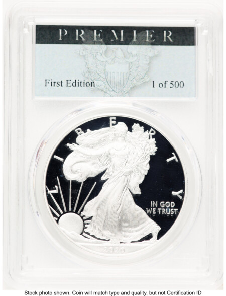 2020-W Proof Silver Eagle Congratulations Set 1 oz Premier Label 70 PCGS