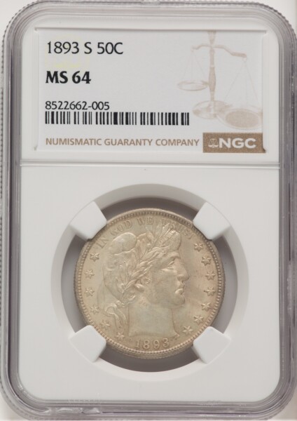 1893-S 50C 64 NGC