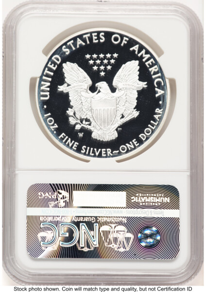 2016-W Proof Silver Eagle 1 oz ER Blue 70 NGC