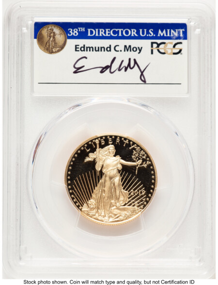 2019-W Proof Gold Eagle 1/2 oz FDI Ed Moy 70 PCGS