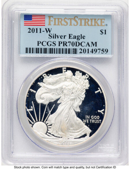 2011-W Proof Silver Eagle 1 oz FS Flag 70 PCGS