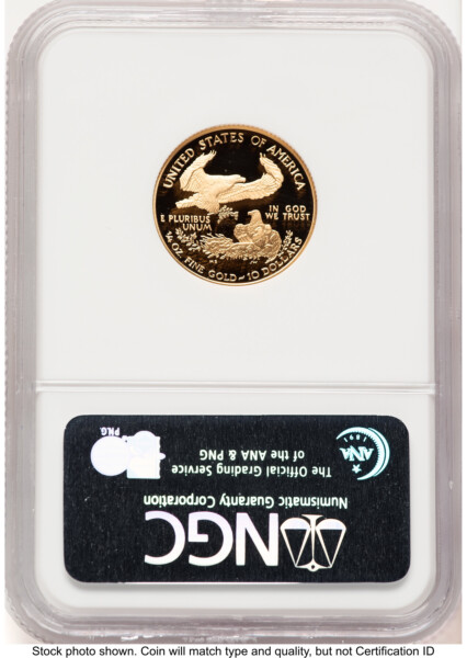 2005-W Proof Gold Eagle 1/4 oz Brown Label 70 NGC