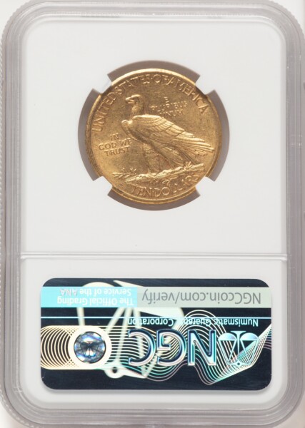 1911-D $10 Brown Label 55 NGC