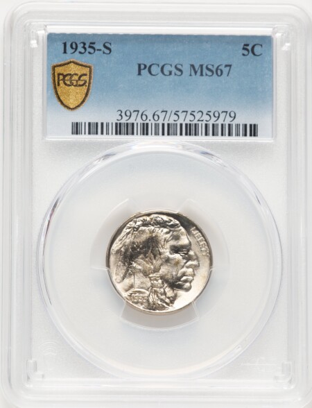 1935-S 5C PCGS Secure 67 PCGS