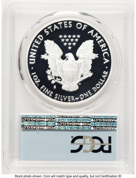 2018-S Proof Silver Eagle 1 oz FDI Flag 70 PCGS
