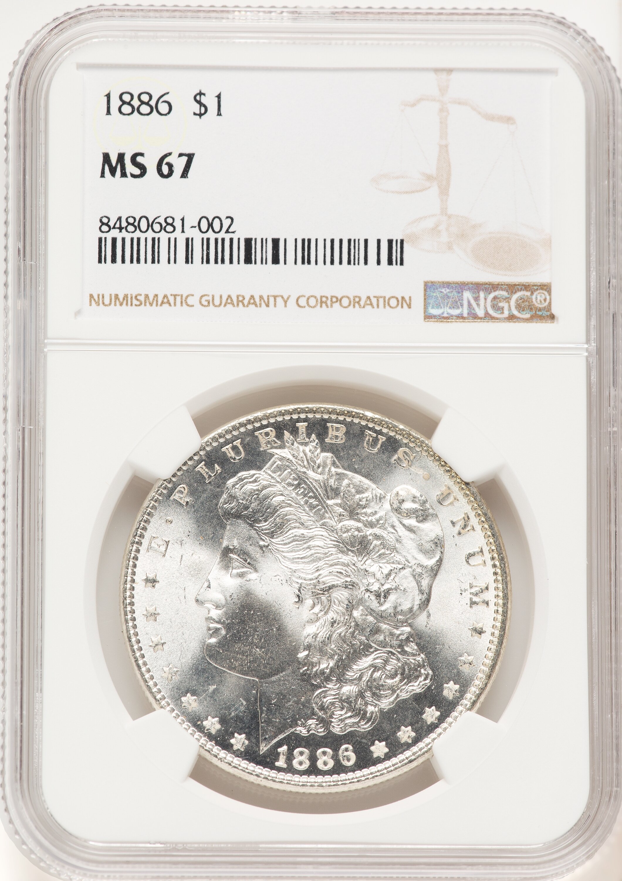 1886 S$1 67 NGC