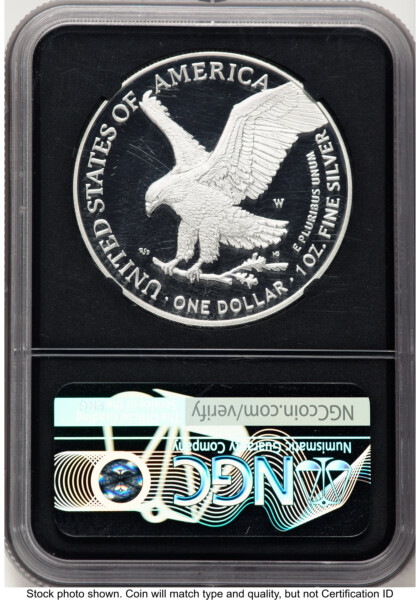 2023-W Proof Silver Eagle 1 oz Vault Box Series 2 Blk Core 10 NGCX