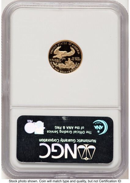 2008-W Proof Gold Eagle 1/10 oz Brown Label 70 NGC