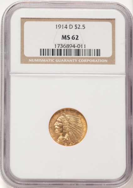 1914-D $2 1/2 62 NGC
