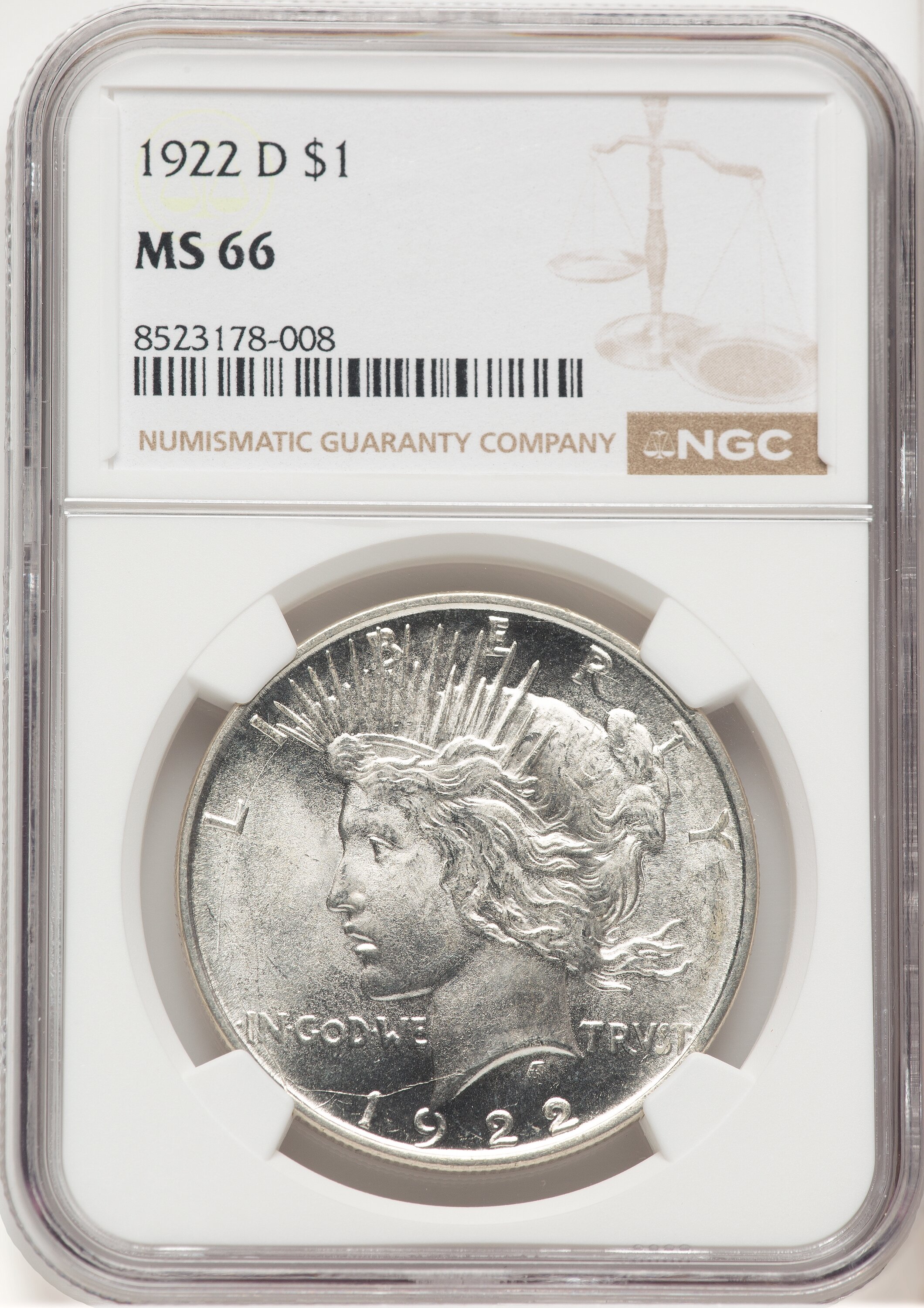 1922-D S$1 66 NGC