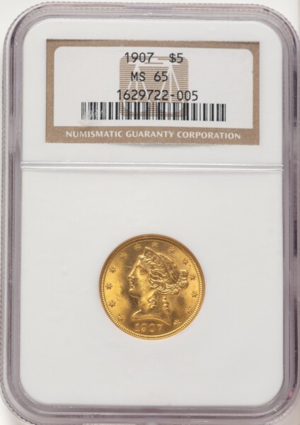 1907 $5 65 NGC
