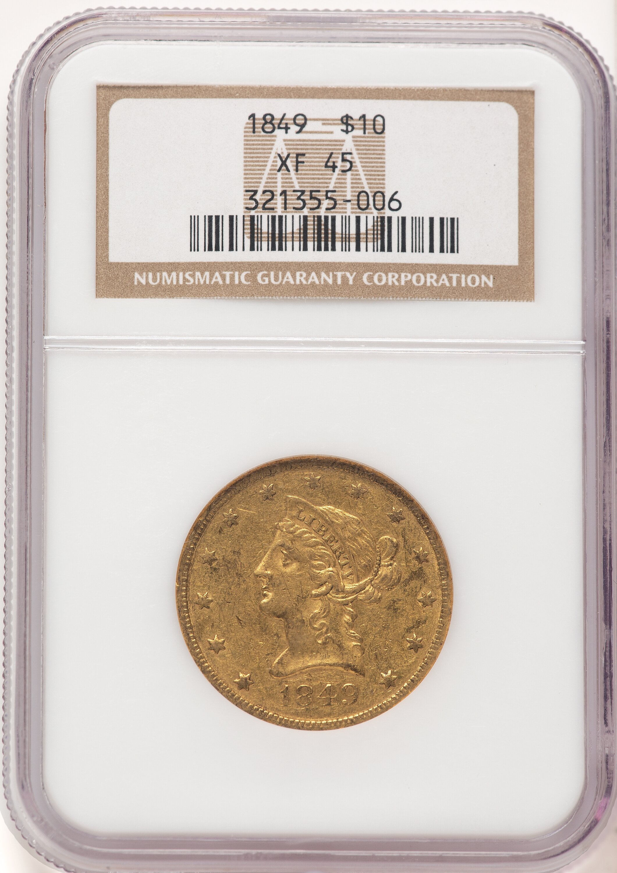 1849 $10 45 NGC