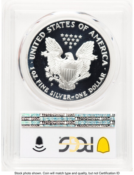 1993-P Proof Silver Eagle 1 oz Blue Gradient 70 PCGS