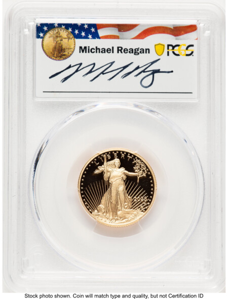 2023-W Proof Gold Eagle 1/4 oz FDI Reagan Legacy Series Michael Reagan 70 PCGS