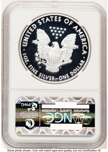 2014-W Proof Silver Eagle 1 oz ER Elizabeth Jones 70 NGC