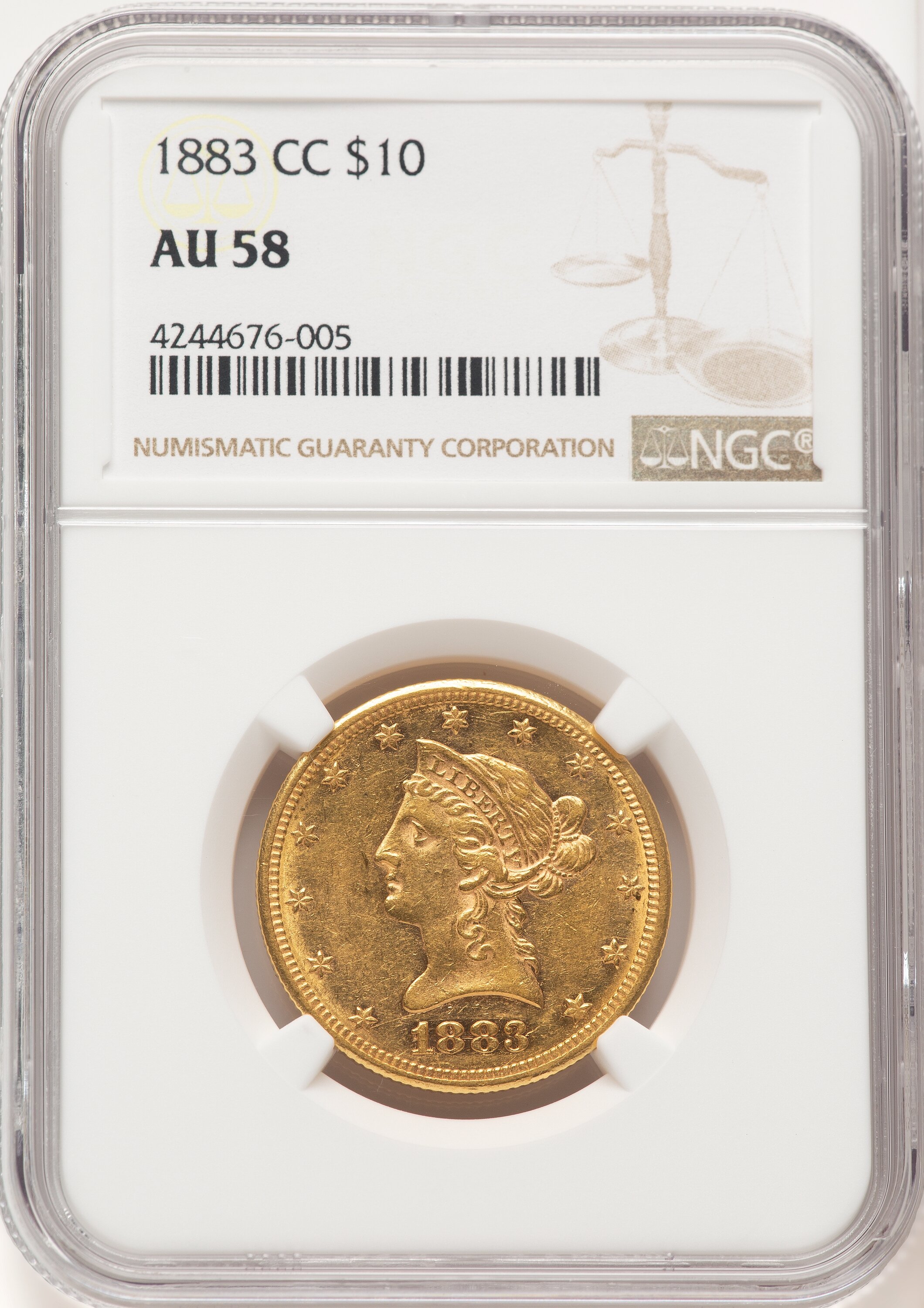 1883-CC $10 58 NGC