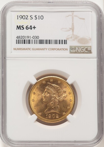 1902-S $10 NGC Plus 64 NGC