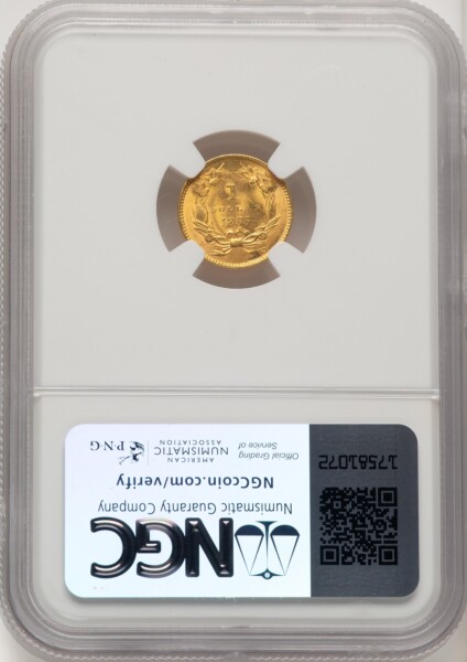 1855 G$1 Type Two, MS 64 NGC