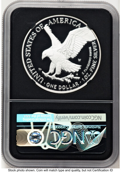 2021-W TY2 Proof Silver Eagle 1 oz FDI Ed Moy Blk Core 70 NGC