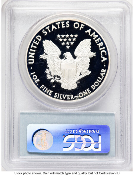 2008-W Proof Silver Eagle 1 oz Blue Label 70 PCGS