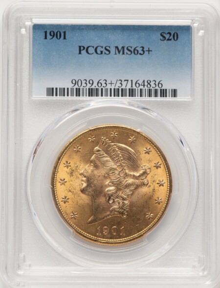1901 $20 PCGS Plus 63 PCGS