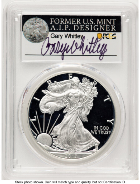 2017-S Proof Silver Eagle Congratulations Set 1 oz FDI Gary Whitley 70 PCGS