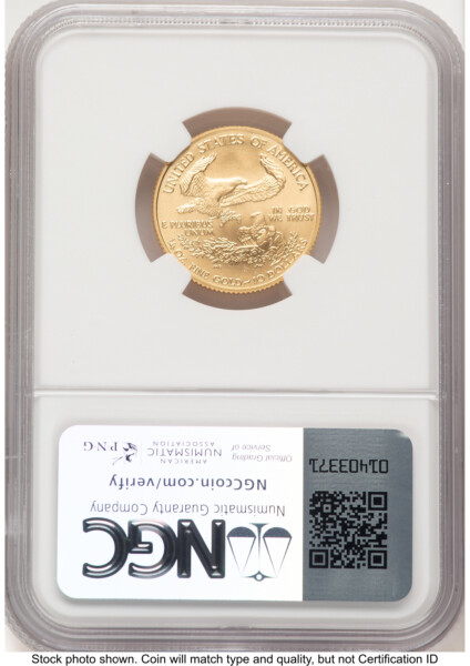 2008-W Burnished Gold Eagle 1/4 oz 0.25 oz Jeff Garrett Red Book 70 NGC