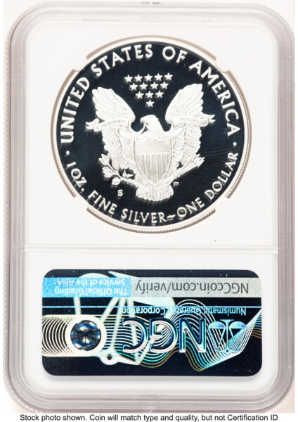 2020-S Proof Silver Eagle 1 oz FDI John Mercanti 70 NGC
