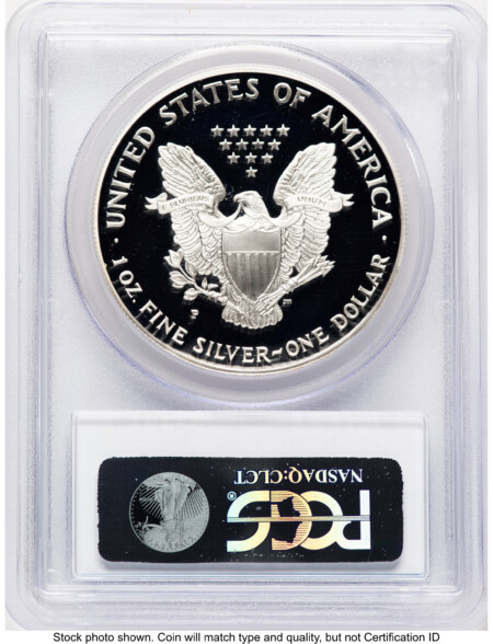 1997-P Proof Silver Eagle 1 oz Blue Gradient 70 PCGS