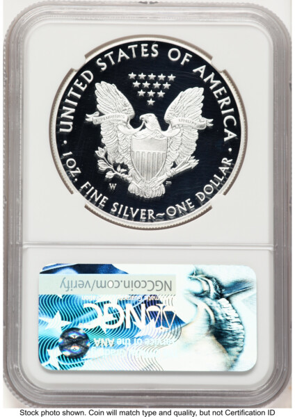 2017-W Proof Silver Eagle 1 oz ER John Mercanti 70 NGC