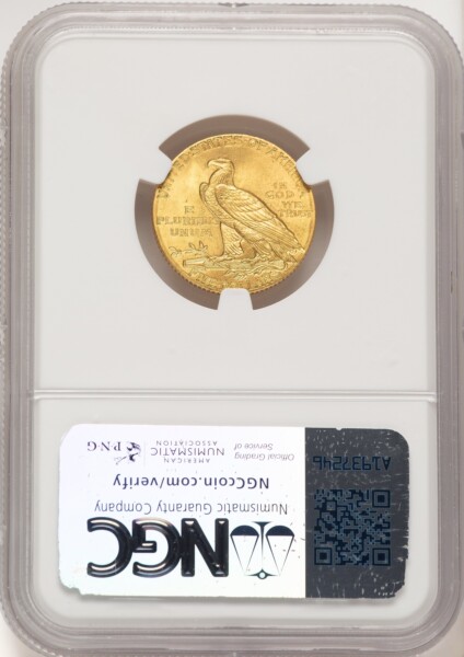 1908 $5 Indian, MS 66 NGC