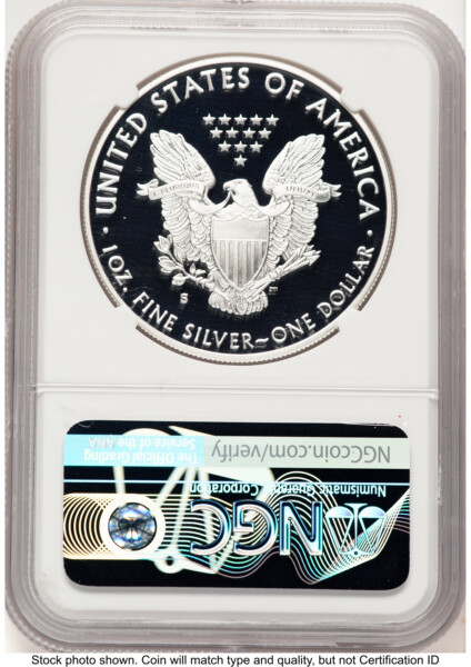 2018-S Proof Silver Eagle 1 oz ER Ronald Reagan Liberty Coin Act 70 NGC