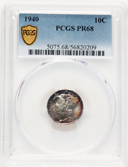1940 10C PCGS Secure 68 PCGS