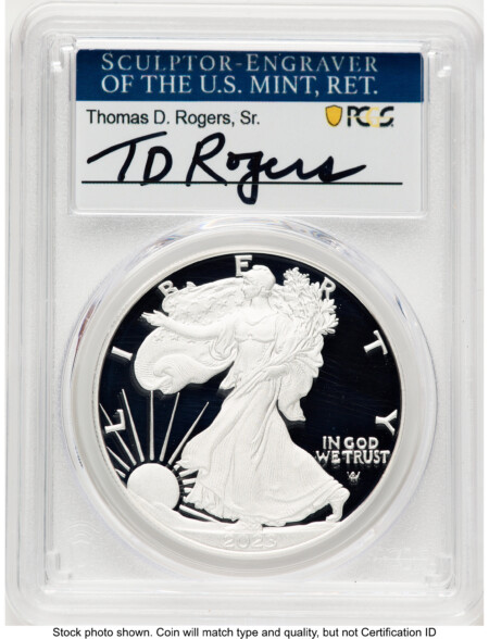 2023-S Proof Silver Eagle 1 oz TD Rogers 70 PCGS