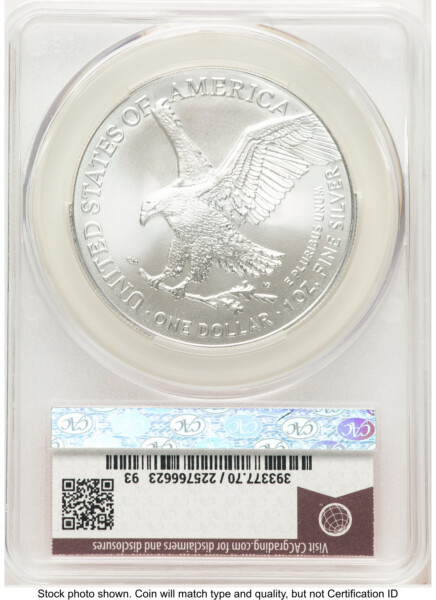 2025 Silver Eagle (Privy Mark) First Day of Delivery John Feigenbaum Red Book 70 CACG