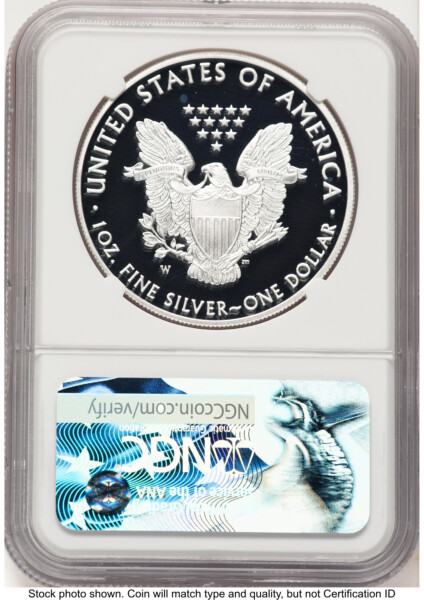 2017-W Proof Silver Eagle 1 oz FDI Ed Moy 70 NGC