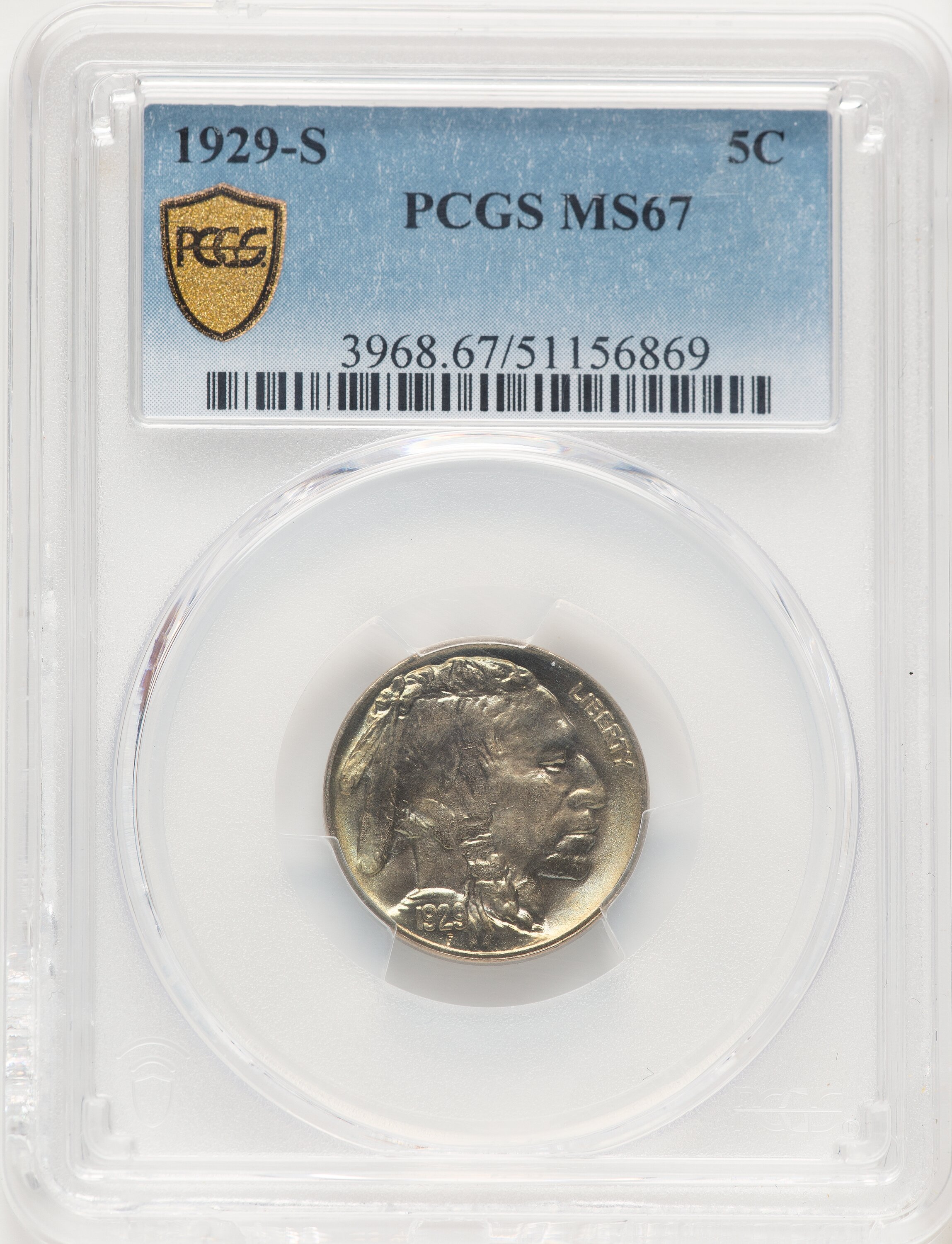 1929-S 5C PCGS Secure 67 PCGS