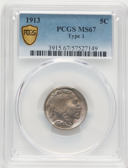 1913 Type One 5C, MS PCGS Secure 67 PCGS