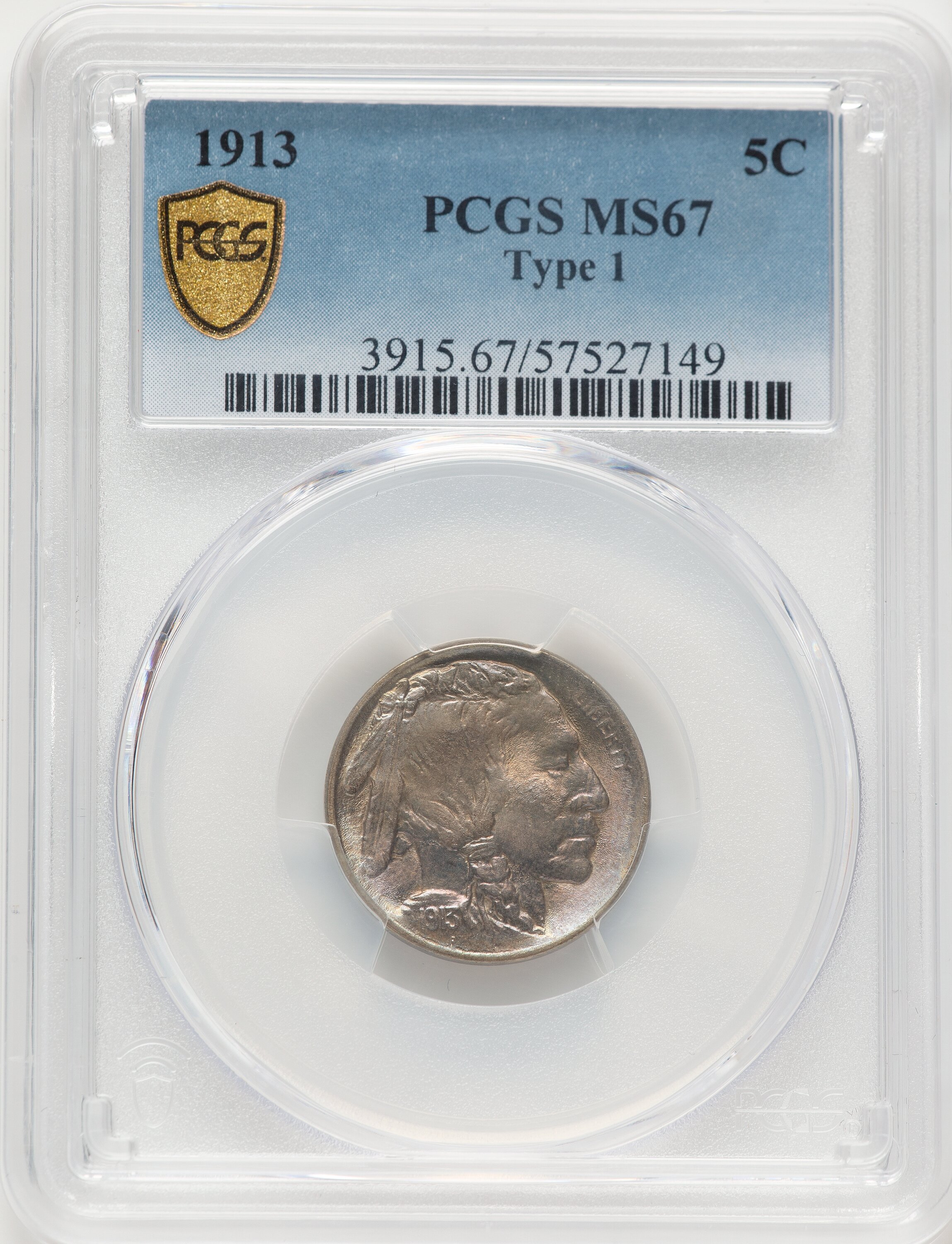 1913 Type One 5C, MS PCGS Secure 67 PCGS