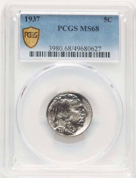 1937 5C PCGS Secure 68 PCGS