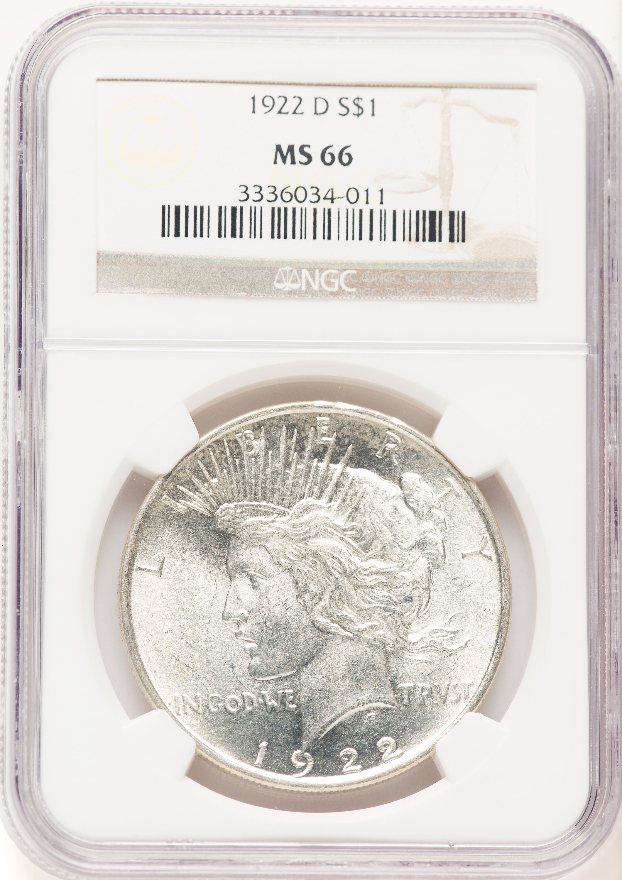 1922-D S$1 66 NGC