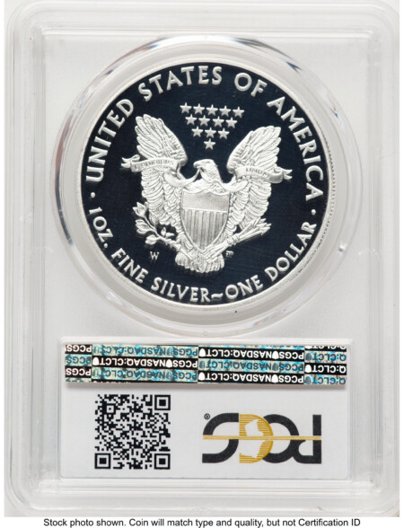 2011-W Proof Silver Eagle 1 oz Blue Gradient 70 PCGS