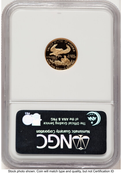 1996-W Proof Gold Eagle 1/10 oz Brown Label 70 NGC