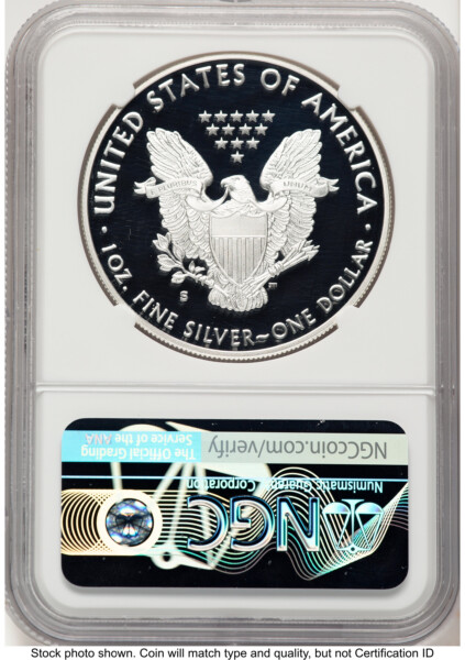 2018-S Proof Silver Eagle 1 oz ER San Francisco Bridge Label 70 NGC